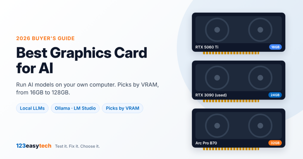 Best graphics card for AI in 2026: picks by VRAM for running local AI models